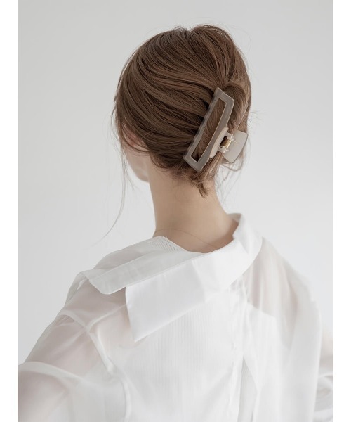 amel（エイメル）の「クリアクリップ（バレッタ/ヘアクリップ・レディース・ホワイト/ベージュ・FREE）」の7枚目の写真