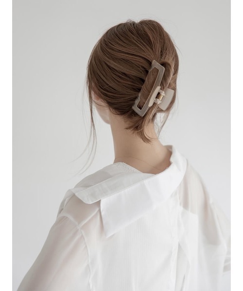 amel（エイメル）の「クリアクリップ（バレッタ/ヘアクリップ・レディース・ホワイト/ベージュ・FREE）」の8枚目の写真