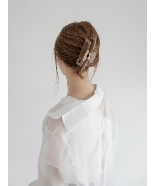 amel（エイメル）の「クリアクリップ（バレッタ/ヘアクリップ・レディース・ホワイト/ベージュ・FREE）」の9枚目の写真