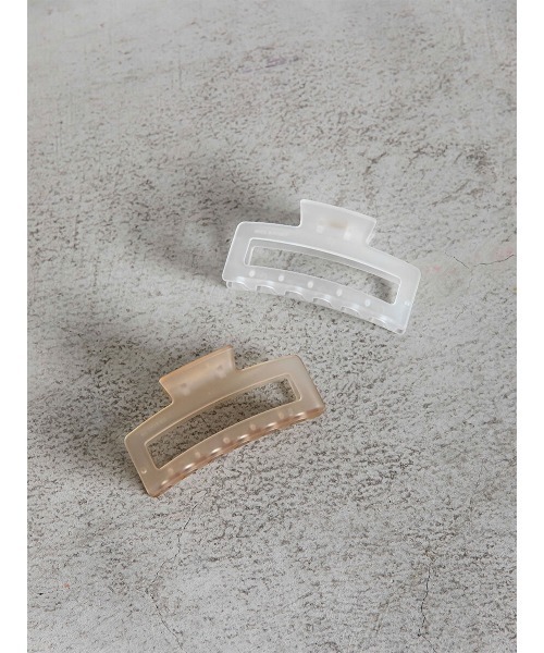 amel（エイメル）の「クリアクリップ（バレッタ/ヘアクリップ・レディース・ホワイト/ベージュ・FREE）」の12枚目の写真