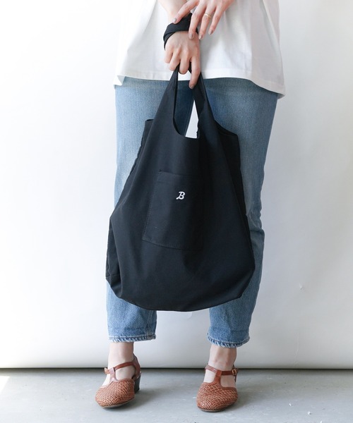 Loco Ocean（ロコオーシャン）の「刺繍ロゴ キャンバス トートバッグ（トートバッグ・レディース・ブラック/アイボリー・ONE SIZE）」の19枚目の写真
