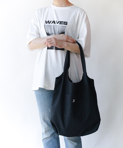 Loco Ocean（ロコオーシャン）の「刺繍ロゴ キャンバス トートバッグ（トートバッグ・レディース・ブラック/アイボリー・ONE SIZE）」の21枚目の写真