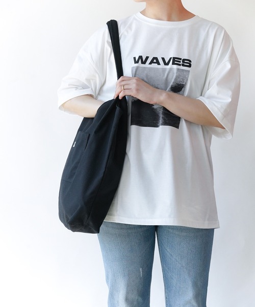 Loco Ocean（ロコオーシャン）の「刺繍ロゴ キャンバス トートバッグ（トートバッグ・レディース・ブラック/アイボリー・ONE SIZE）」の22枚目の写真