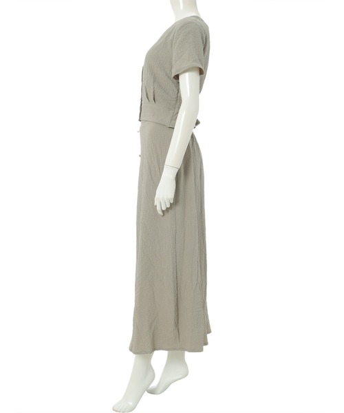 fifth（フィフス）の「シワ加工フロントボタンスカートセットアップ（セットアップ・レディース・ブラック/ベージュ/ライトカーキ・SMALL/MEDIUM）」の11枚目の写真