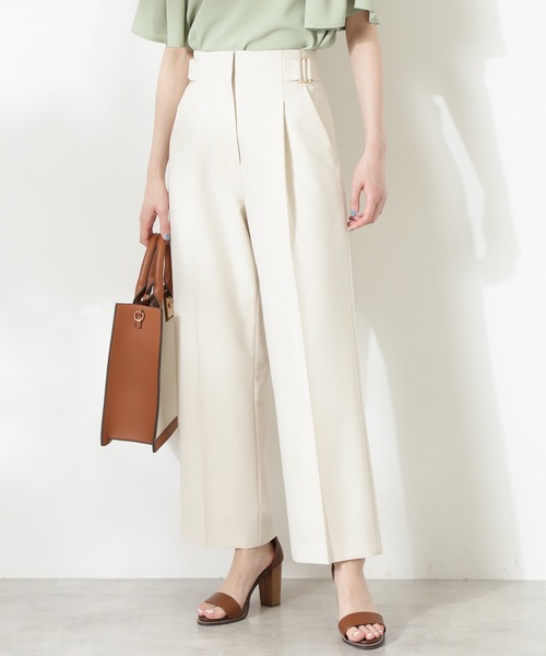 N.(N. Natural Beauty Basic)(エヌエヌナチュラルビューティーベーシック)の「◆サイドバックルストレートパンツ(その他パンツ・レディース・オフホワイト/カーキ/ブルー・MEDIUM)」の10枚目の写真