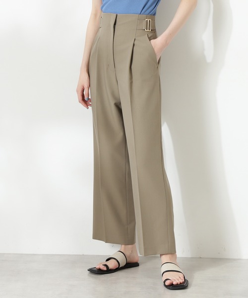 N.(N. Natural Beauty Basic)(エヌエヌナチュラルビューティーベーシック)の「◆サイドバックルストレートパンツ(その他パンツ・レディース・オフホワイト/カーキ/ブルー・MEDIUM)」の13枚目の写真