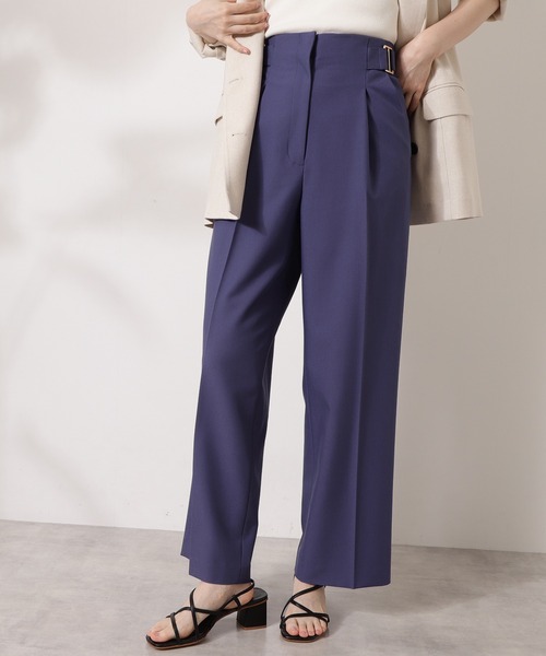 N.(N. Natural Beauty Basic)(エヌエヌナチュラルビューティーベーシック)の「◆サイドバックルストレートパンツ(その他パンツ・レディース・オフホワイト/カーキ/ブルー・MEDIUM)」の14枚目の写真
