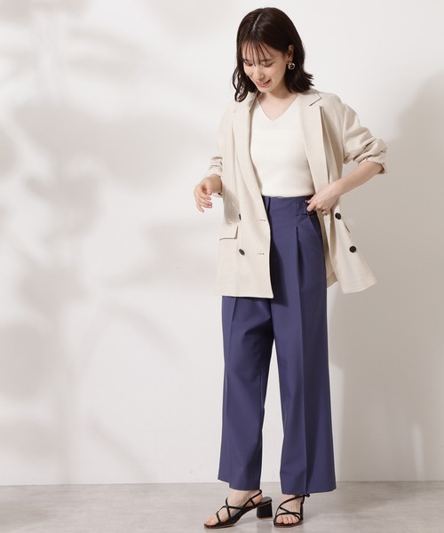 N.(N. Natural Beauty Basic)(エヌエヌナチュラルビューティーベーシック)の「◆サイドバックルストレートパンツ(その他パンツ・レディース・オフホワイト/カーキ/ブルー・MEDIUM)」の15枚目の写真