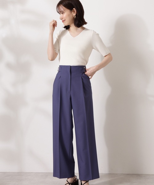 N.(N. Natural Beauty Basic)(エヌエヌナチュラルビューティーベーシック)の「◆サイドバックルストレートパンツ(その他パンツ・レディース・オフホワイト/カーキ/ブルー・MEDIUM)」の16枚目の写真