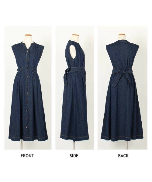 BUBBLES リボンデニムワンピース BUBBLES】リボンデニムワンピース | sparkling mall online store