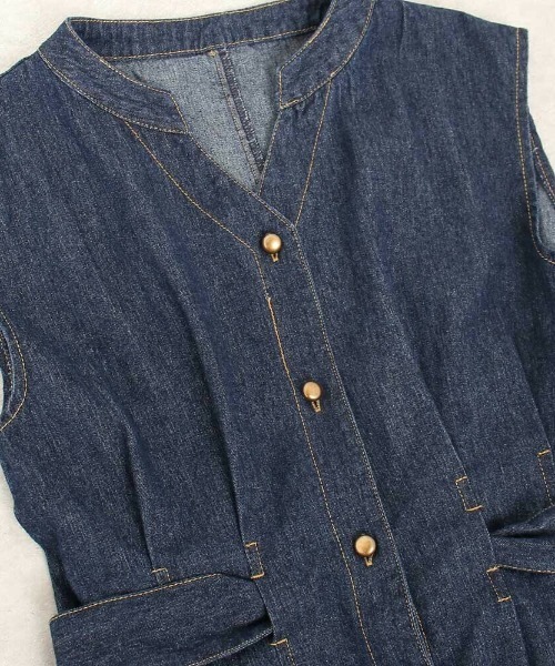 BUBBLES リボンデニムワンピース BUBBLES】リボンデニムワンピース | sparkling mall online store