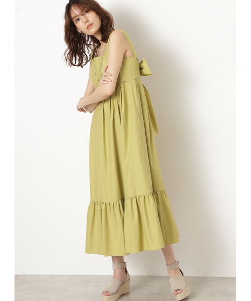 JILL STUART(ジルスチュアート)の「◆クリスタルワンピース(ワンピース・レディース・ライトグリーン/ブラック・2/0)」の1枚目の写真