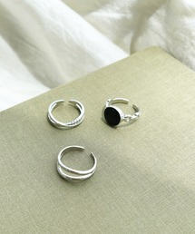 kutir | 3セットモチーフフリーサイズリング(リング)