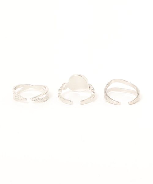 kutir(クティール)の「3セットモチーフフリーサイズリング(リング・レディース・シルバー/ゴールド・FREE)」の7枚目の写真