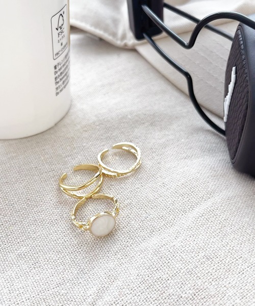 kutir(クティール)の「3セットモチーフフリーサイズリング(リング・レディース・シルバー/ゴールド・FREE)」の11枚目の写真