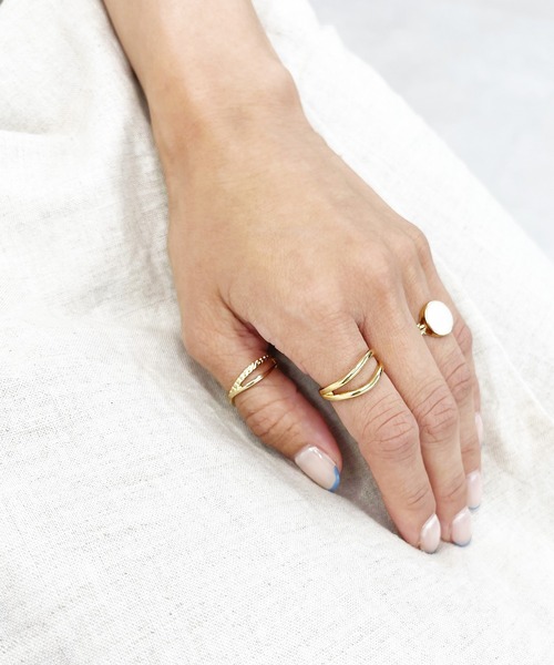 kutir(クティール)の「3セットモチーフフリーサイズリング(リング・レディース・シルバー/ゴールド・FREE)」の8枚目の写真