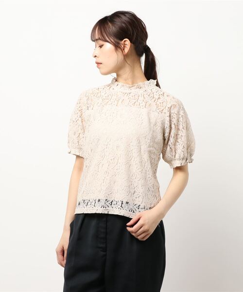 ehka sopo（エヘカソポ）の「総レースプルオーバー（Tシャツ/カットソー・レディース・ベージュ/グレー/キナリ・ﾌﾘ-）」の3枚目の写真