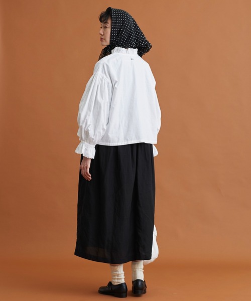 Malle（マル）の「malle オックスフォード　カットワーク　フリルブラウス（シャツ/ブラウス・レディース・ホワイト/オフホワイト/グレー・FREE）」の12枚目の写真