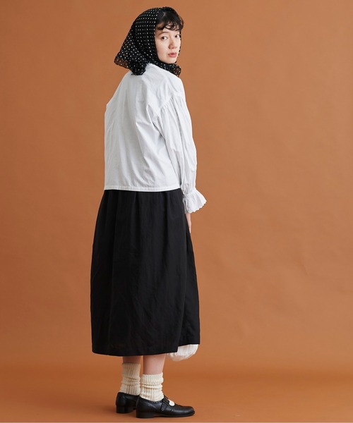 Malle（マル）の「malle オックスフォード　カットワーク　フリルブラウス（シャツ/ブラウス・レディース・ホワイト/オフホワイト/グレー・FREE）」の10枚目の写真