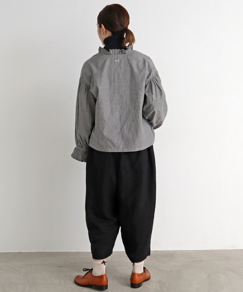 Malle（マル）の「malle オックスフォード　カットワーク　フリルブラウス（シャツ/ブラウス・レディース・ホワイト/オフホワイト/グレー・FREE）」の22枚目の写真