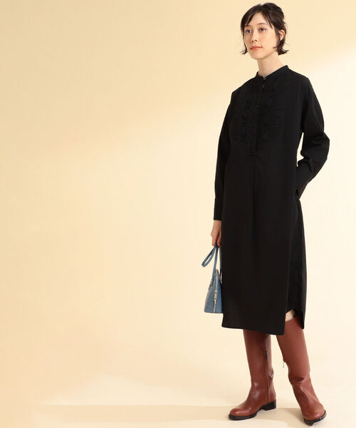 Ray BEAMS（レイビームス）の「Ray BEAMS / ピンタック ビブヨーク ワンピース（ワンピース・レディース・ホワイト/ブラック/イエロー・ONE SIZE）」の10枚目の写真