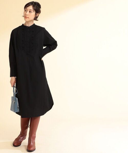 Ray BEAMS（レイビームス）の「Ray BEAMS / ピンタック ビブヨーク ワンピース（ワンピース・レディース・ホワイト/ブラック/イエロー・ONE SIZE）」の12枚目の写真