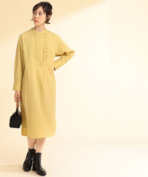 Ray BEAMS（レイビームス）の「Ray BEAMS / ピンタック ビブヨーク ワンピース（ワンピース・レディース・ホワイト/ブラック/イエロー・ONE SIZE）」の17枚目の写真