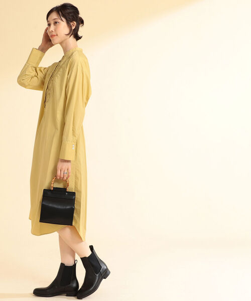 Ray BEAMS（レイビームス）の「Ray BEAMS / ピンタック ビブヨーク ワンピース（ワンピース・レディース・ホワイト/ブラック/イエロー・ONE SIZE）」の18枚目の写真