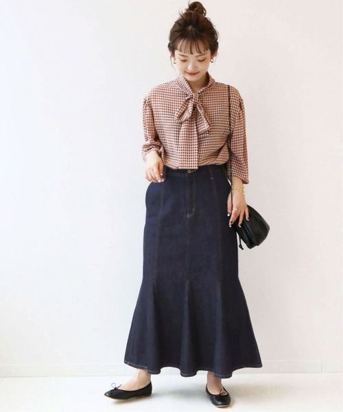 SLOBE IENA（スローブイエナ）の「ボウタイブラウス【手洗い可能】◆（シャツ/ブラウス・レディース・ナチュラル/ネイビー/レッド・FREE）」の16枚目の写真