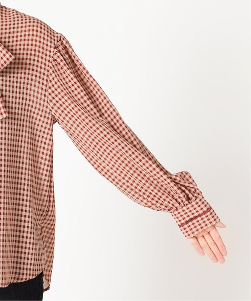 SLOBE IENA（スローブイエナ）の「ボウタイブラウス【手洗い可能】◆（シャツ/ブラウス・レディース・ナチュラル/ネイビー/レッド・FREE）」の11枚目の写真