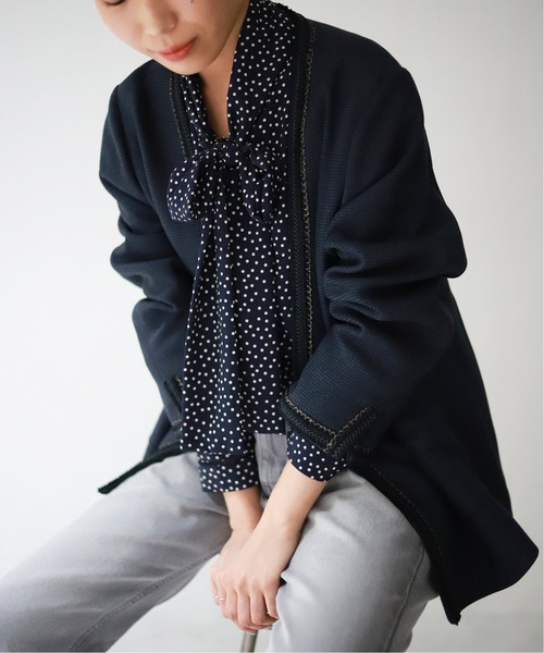 SLOBE IENA（スローブイエナ）の「ボウタイブラウス【手洗い可能】◆（シャツ/ブラウス・レディース・ナチュラル/ネイビー/レッド・FREE）」の14枚目の写真