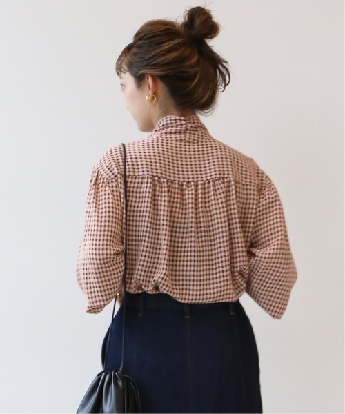 SLOBE IENA（スローブイエナ）の「ボウタイブラウス【手洗い可能】◆（シャツ/ブラウス・レディース・ナチュラル/ネイビー/レッド・FREE）」の8枚目の写真