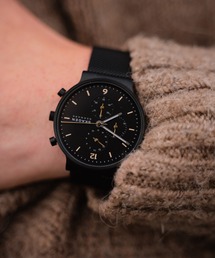 時計 SKAGEN ANCHER SKW6762 Ancher Chronograph Midnight Stainless Steel Mesh Watch