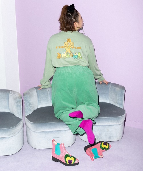 PUNYUS（プニュズ）の「コーデュロイイージーパンツ（その他パンツ・レディース・ホワイト/ブラック/ピンク/ブルー/グリーン・1/2/4/3）」の9枚目の写真