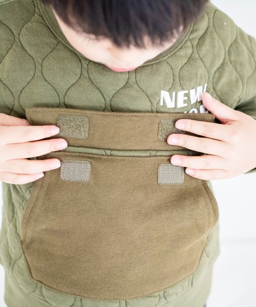 SKAPE（エスケープ）の「ﾎﾟｹｯﾄｷﾙﾄﾄﾚｰﾅｰ（スウェット・キッズ・グリーン/ホワイト・90cm/120cm/100cm/130cm/110cm）」の6枚目の写真