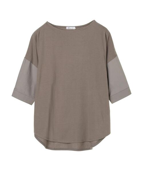 CRAFT STANDARD BOUTIQUE（クラフトスタンダードブティック）の「異素材ドッキングプルオーバー　＊（Tシャツ/カットソー・レディース・ブラック/ベージュ/サックスブルー/アイボリー/キャメル/グレー系その他5・M/L）」の9枚目の写真