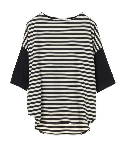 CRAFT STANDARD BOUTIQUE（クラフトスタンダードブティック）の「異素材ドッキングプルオーバー　＊（Tシャツ/カットソー・レディース・ブラック/ベージュ/サックスブルー/アイボリー/キャメル/グレー系その他5・M/L）」の12枚目の写真