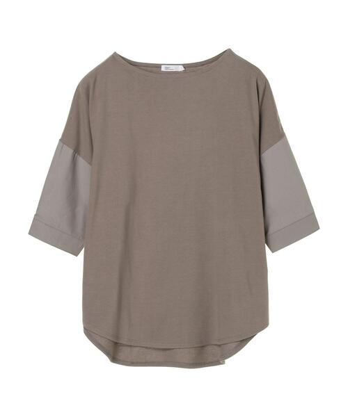 CRAFT STANDARD BOUTIQUE（クラフトスタンダードブティック）の「異素材ドッキングプルオーバー　＊（Tシャツ/カットソー・レディース・ブラック/ベージュ/サックスブルー/アイボリー/キャメル/グレー系その他5・M/L）」の5枚目の写真