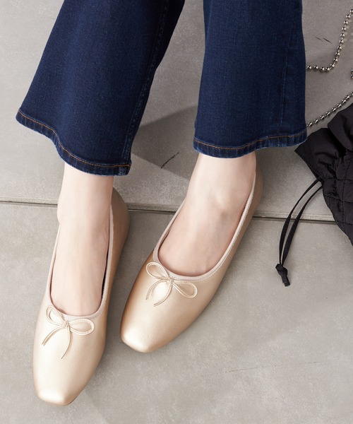 CIAOPANIC TYPY（チャオパニックティピー）の「ファーバレエシューズ（バレエシューズ・レディース・シルバー/ブラック/ゴールド/ブラウン/アイボリー・37/38/39/36）」の5枚目の写真