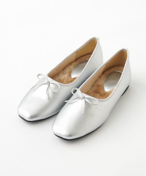 CIAOPANIC TYPY（チャオパニックティピー）の「ファーバレエシューズ（バレエシューズ・レディース・シルバー/ブラック/ゴールド/ブラウン/アイボリー・37/38/39/36）」の11枚目の写真