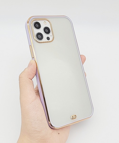 Lace Ladies(レースレディース)の「ゴールドフレーム クリア スマホケース(スマホケース/カバー・レディース・ラベンダー/グリーン/ブラック/ピンク/ホワイト・B/F/J/A/H/I/K/E/C/D/G/Q/P/O/R/X/U/V/W)」の5枚目の写真