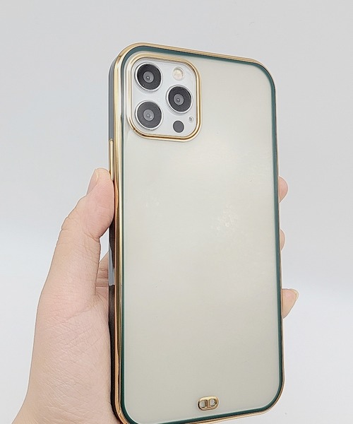 Lace Ladies(レースレディース)の「ゴールドフレーム クリア スマホケース(スマホケース/カバー・レディース・ラベンダー/グリーン/ブラック/ピンク/ホワイト・B/F/J/A/H/I/K/E/C/D/G/Q/P/O/R/X/U/V/W)」の4枚目の写真