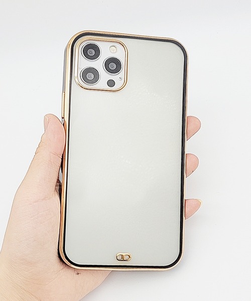 Lace Ladies(レースレディース)の「ゴールドフレーム クリア スマホケース(スマホケース/カバー・レディース・ラベンダー/グリーン/ブラック/ピンク/ホワイト・B/F/J/A/H/I/K/E/C/D/G/Q/P/O/R/X/U/V/W)」の3枚目の写真