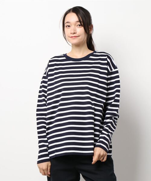 IENA(イエナ)の「ラウンドテール ロングプルオーバー◆(Tシャツ/カットソー・レディース・ネイビー/ホワイト系その他/ブルー系その他/ホワイト/チャコールグレー・FREE)」の14枚目の写真