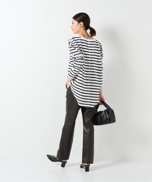 IENA(イエナ)の「ラウンドテール ロングプルオーバー◆(Tシャツ/カットソー・レディース・ネイビー/ホワイト系その他/ブルー系その他/ホワイト/チャコールグレー・FREE)」の6枚目の写真