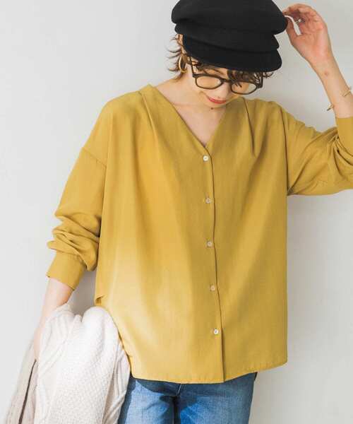 ヤシの木　URBANRESEARCH　ウォッシャブルエアリーVネックシャツ URBAN RESEARCH - ヤシの木様専用 URBANRESEARCH ウォッシャブル