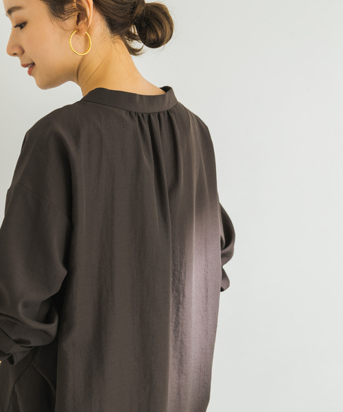 ヤシの木　URBANRESEARCH　ウォッシャブルエアリーVネックシャツ URBAN RESEARCH（アーバンリサーチ）の「ウォッシャブルエアリーV