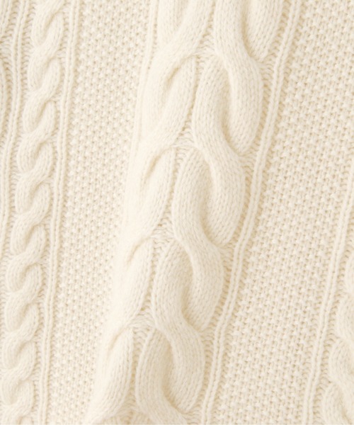 N.（N. Natural Beauty Basic）（エヌエヌナチュラルビューティーベーシック）の「◆ハミルトンナイロンニット（ニット/セーター・レディース・ネイビー/オフホワイト/ベージュ・MEDIUM）」の10枚目の写真