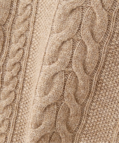 N.（N. Natural Beauty Basic）（エヌエヌナチュラルビューティーベーシック）の「◆ハミルトンナイロンニット（ニット/セーター・レディース・ネイビー/オフホワイト/ベージュ・MEDIUM）」の12枚目の写真