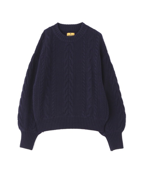 N.（N. Natural Beauty Basic）（エヌエヌナチュラルビューティーベーシック）の「◆ハミルトンナイロンニット（ニット/セーター・レディース・ネイビー/オフホワイト/ベージュ・MEDIUM）」の13枚目の写真